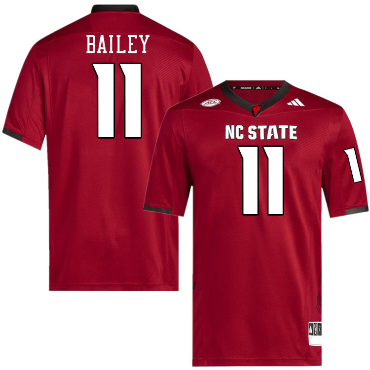 NC State Wolfpack #11 CJ Bailey College Football Jerseys Stitched-Red